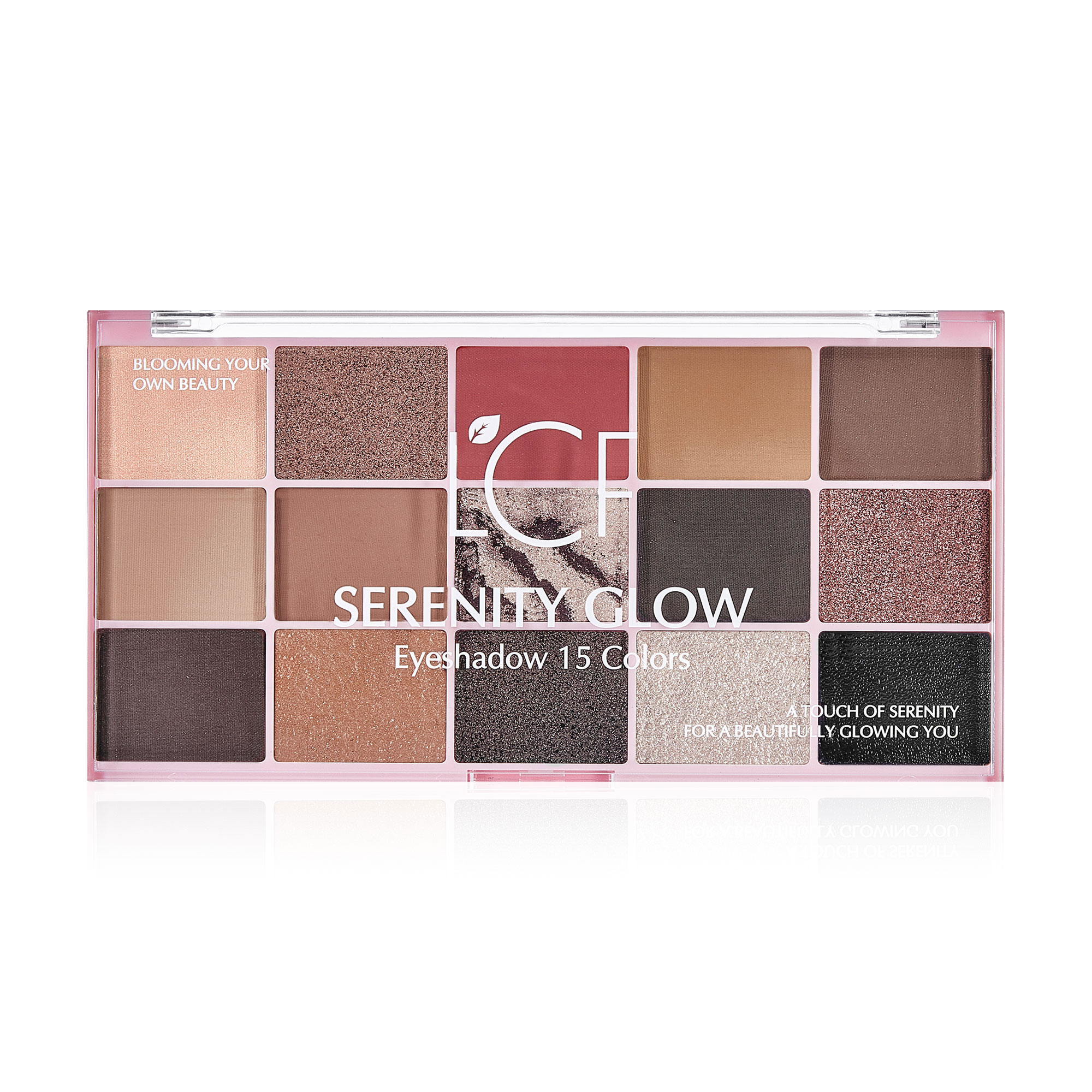 Палетка тіней для повік LCF Serenity Glow 15 відтінків, 30 г